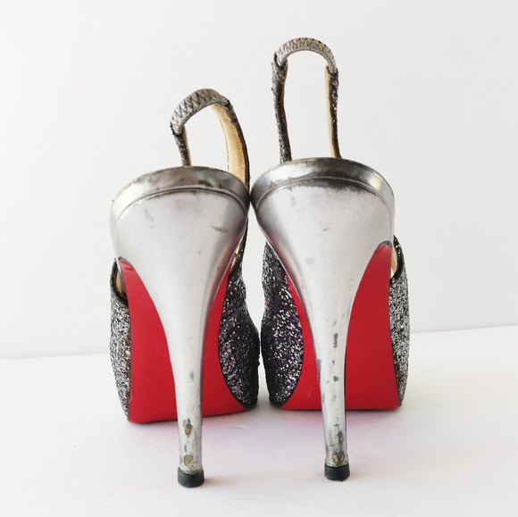 💥 SOLD 💥Christian Louboutin silver sparkling - Picture 7 of 10
